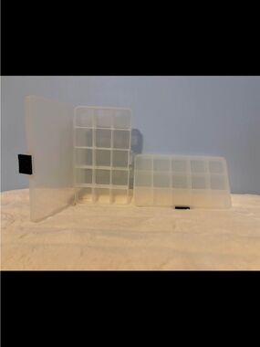 Clear Plastic Compartment Organizer Box - 2 pack🍓GIFT WITH PURCHASE!!!
